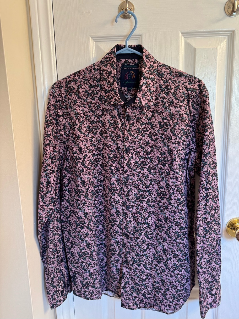 John Lennon Pink Floral Stretch Shirt